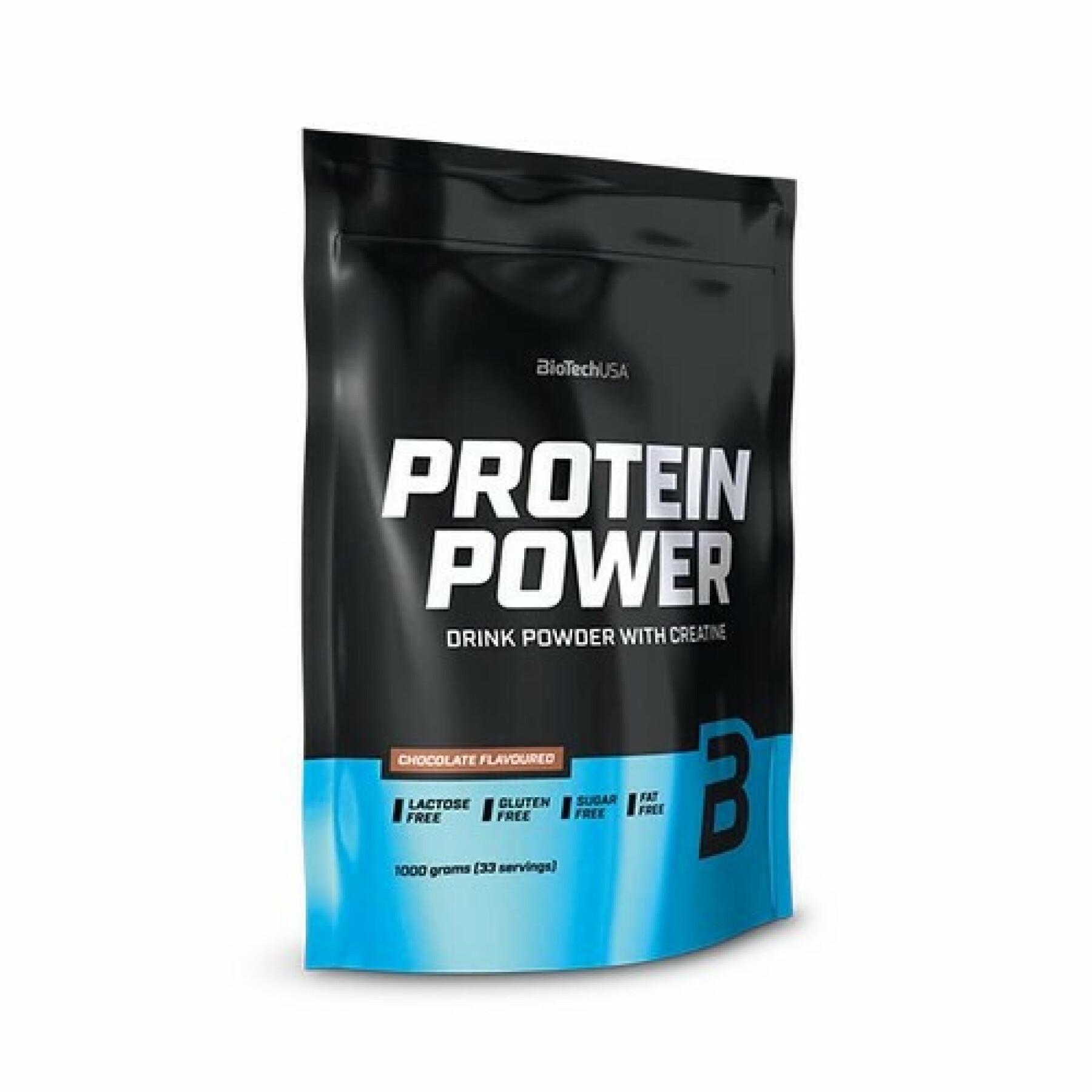 Förpackning med 10 proteinpåsar Biotech USA power - Chocolate - 1kg