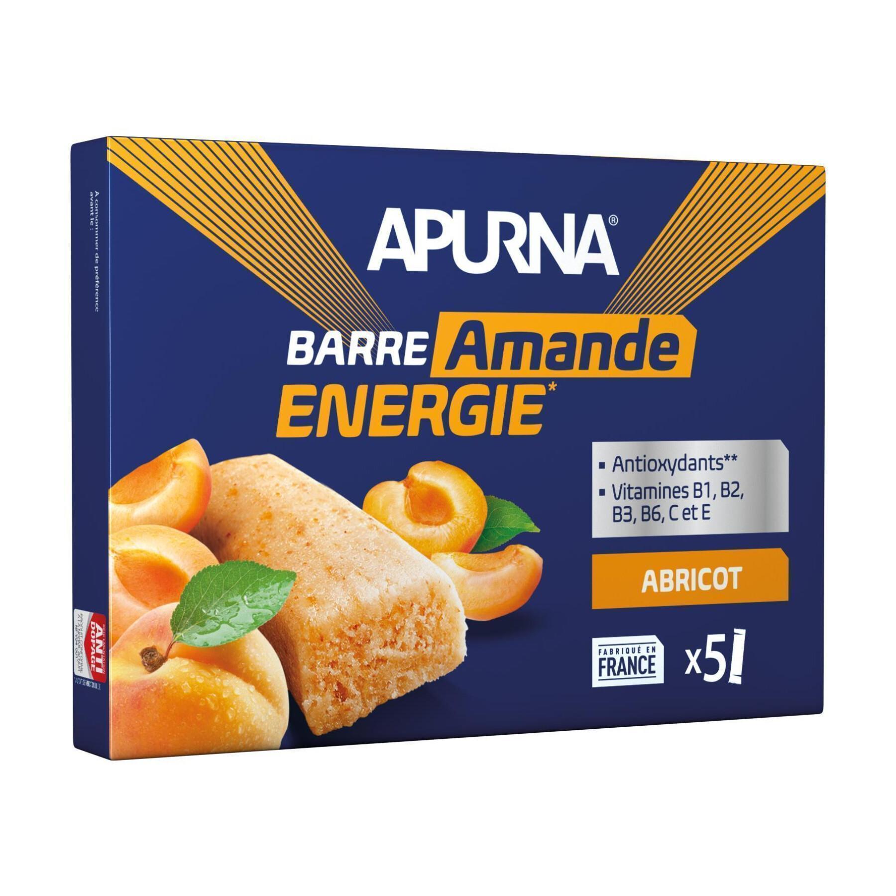 Förpackning med 5 fondantstänger Apurna Abricot-Amande