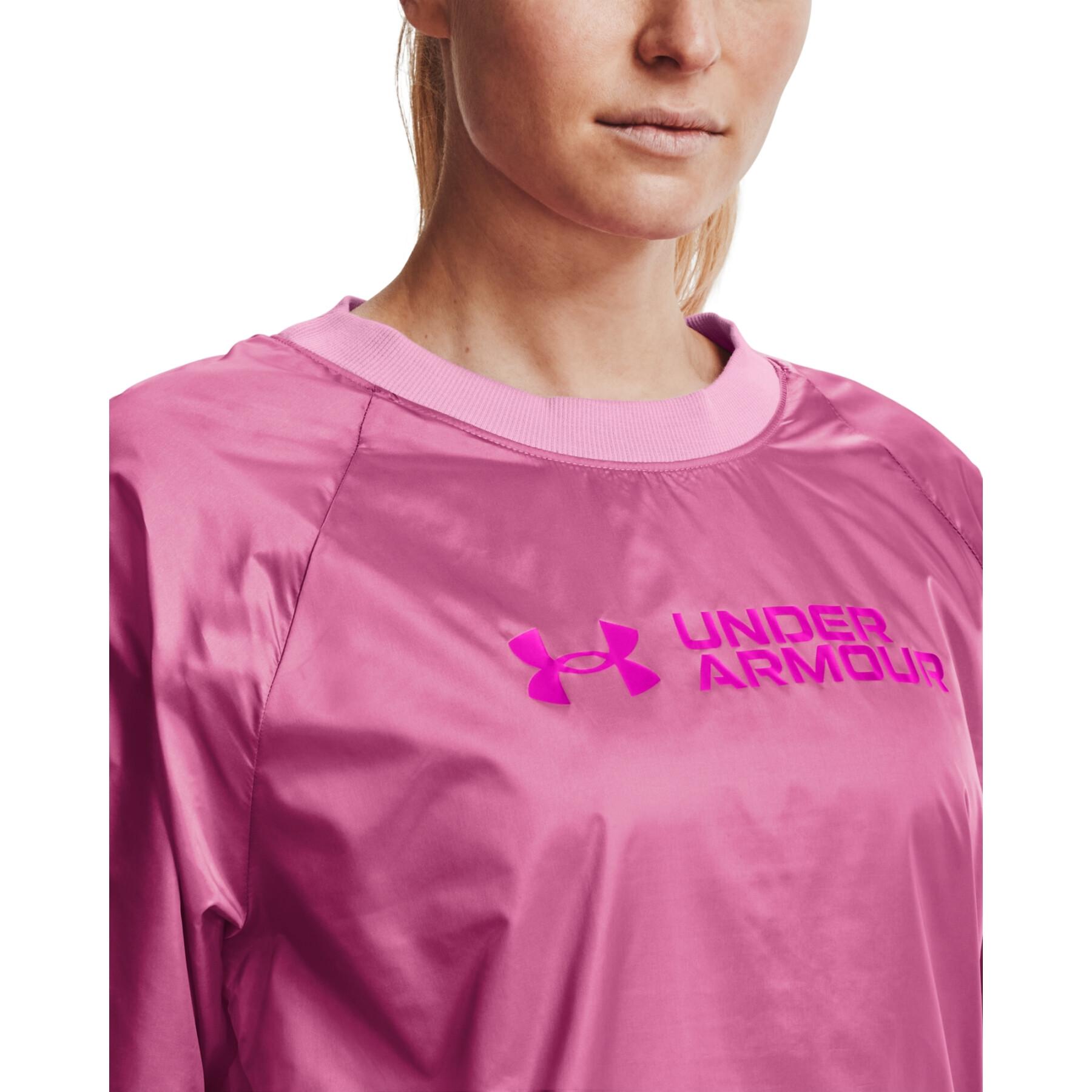 Sweatshirt med rund halsringning för kvinnor Under Armour RECOVER™ Woven Shine