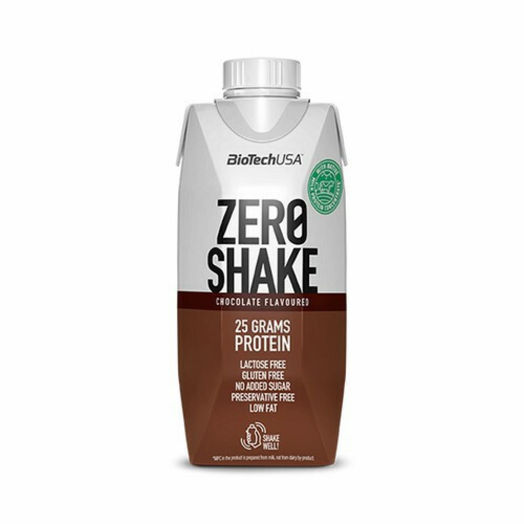 Förpackning med 15 snacksförpackningar Biotech USA zero shake - Chocolate