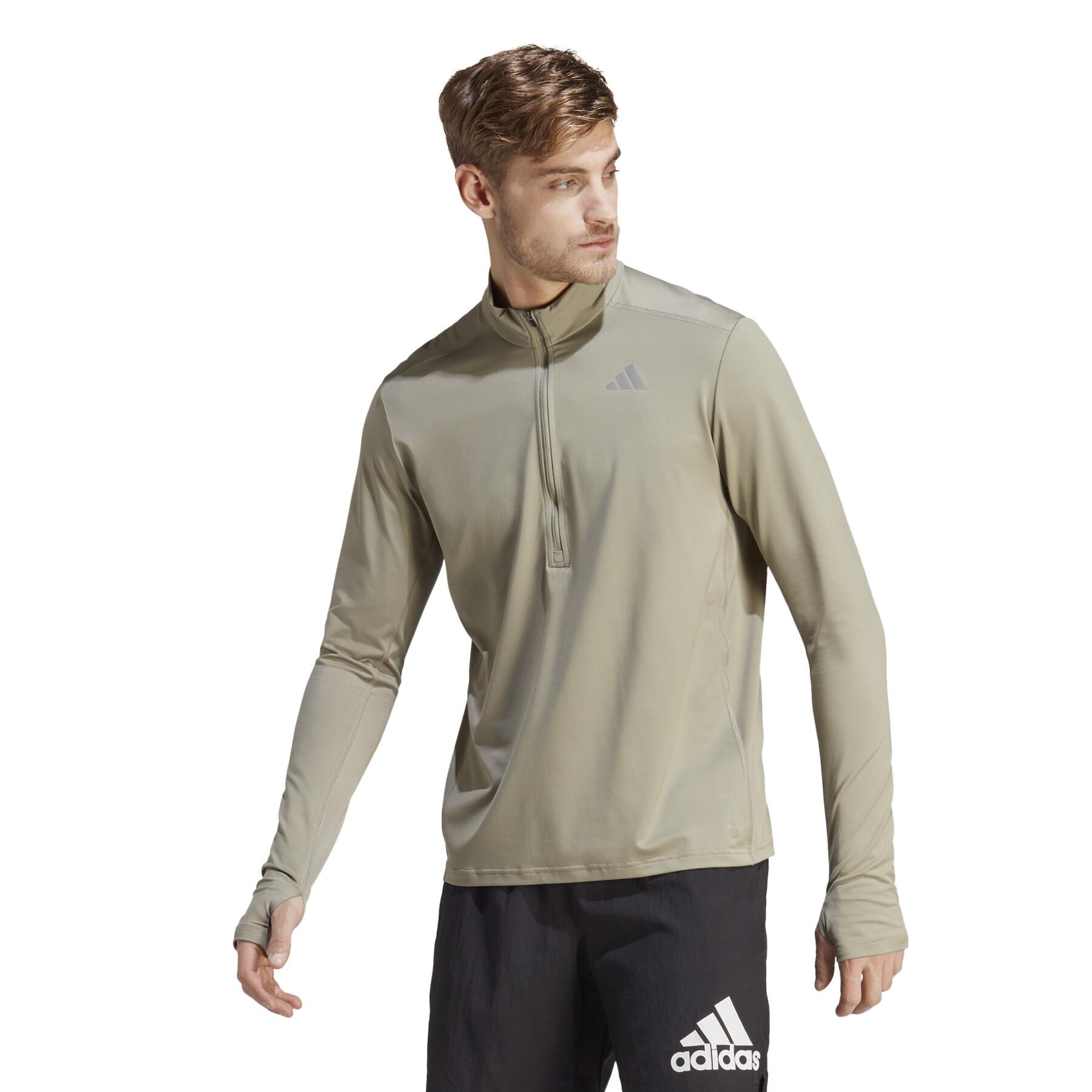 Sweatshirt med 1/2 dragkedja adidas Own the Run