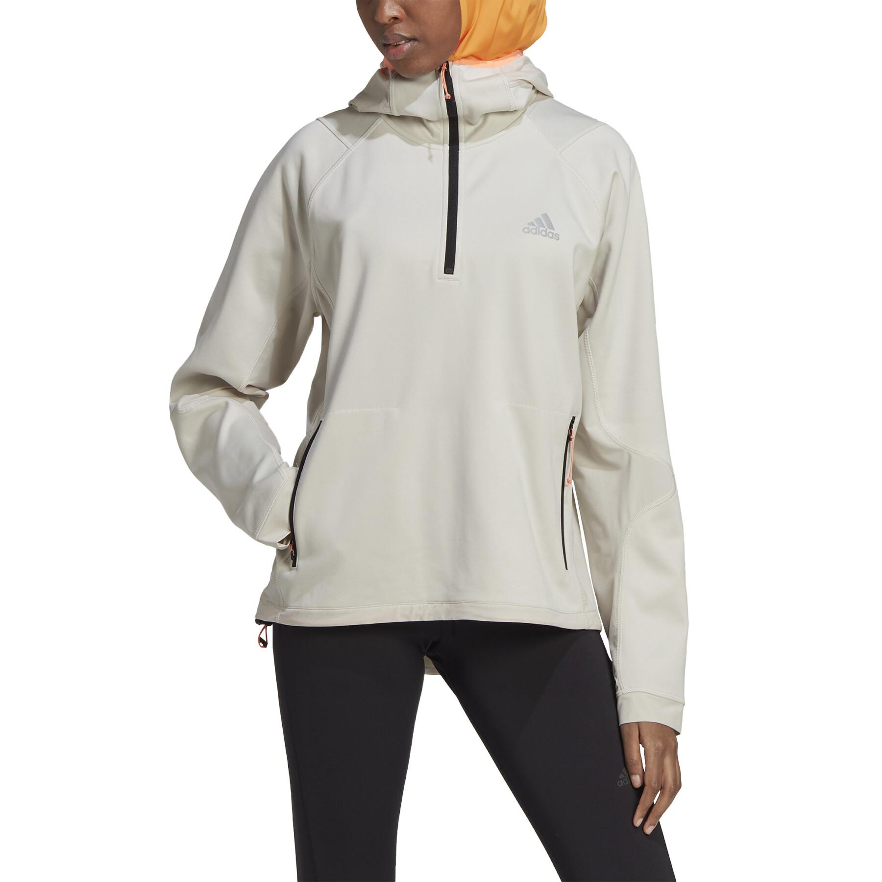 Sweatshirt för kvinnor adidas X-City Cold.RDY Running Cover-Up