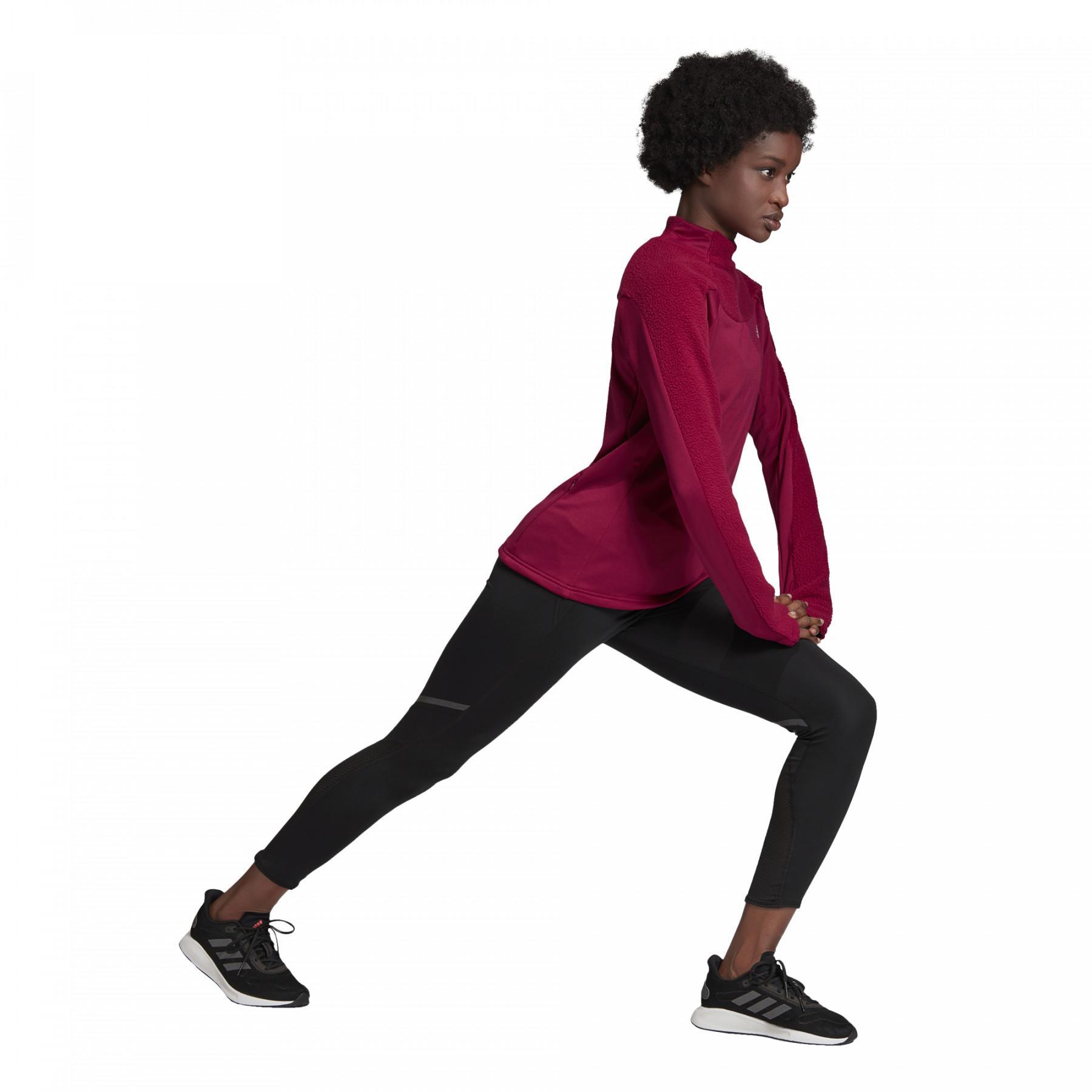 Sweatshirt för kvinnor adidas Own the Run Warm Cover-Up