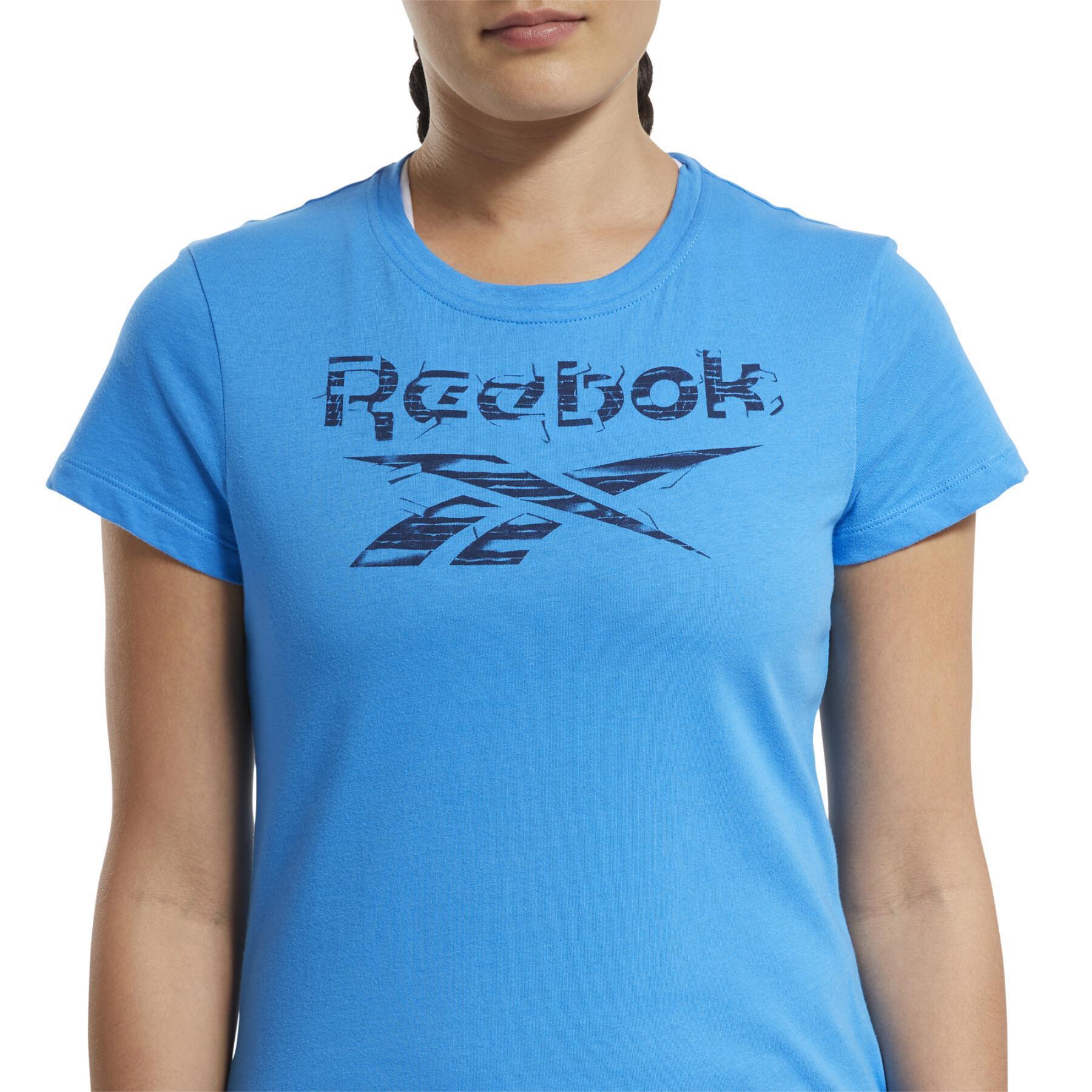 T-shirt för kvinnor Reebok Training Essentials Stacked Logo