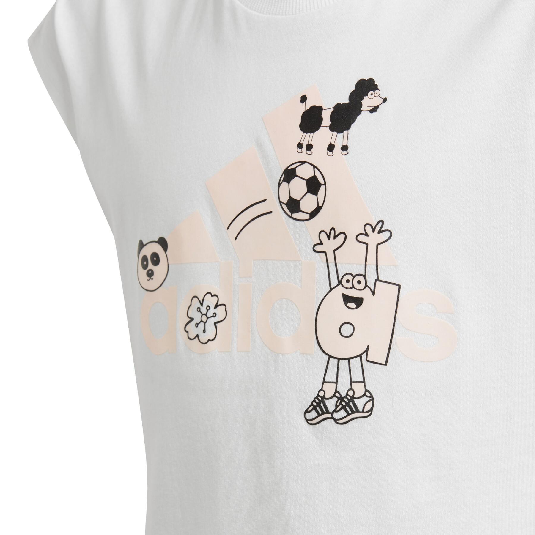 T-shirt för barn adidas Cleofus