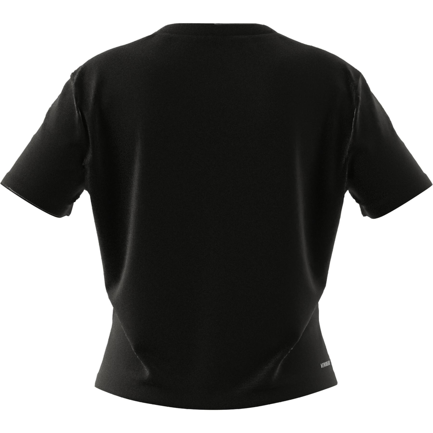 Kort T-shirt för kvinnor adidas Aeroready Designed 2 Move Logo Sport
