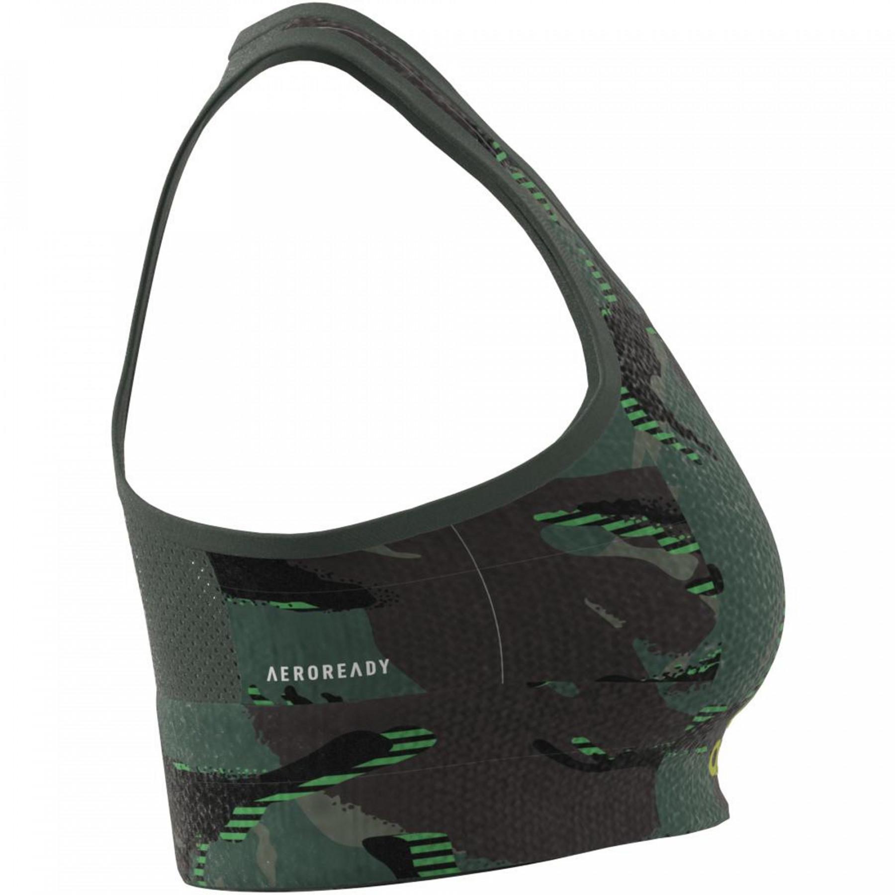 Behå för kvinnor adidas Aeroready Designed 2 Move Camouflage-Imprimé
