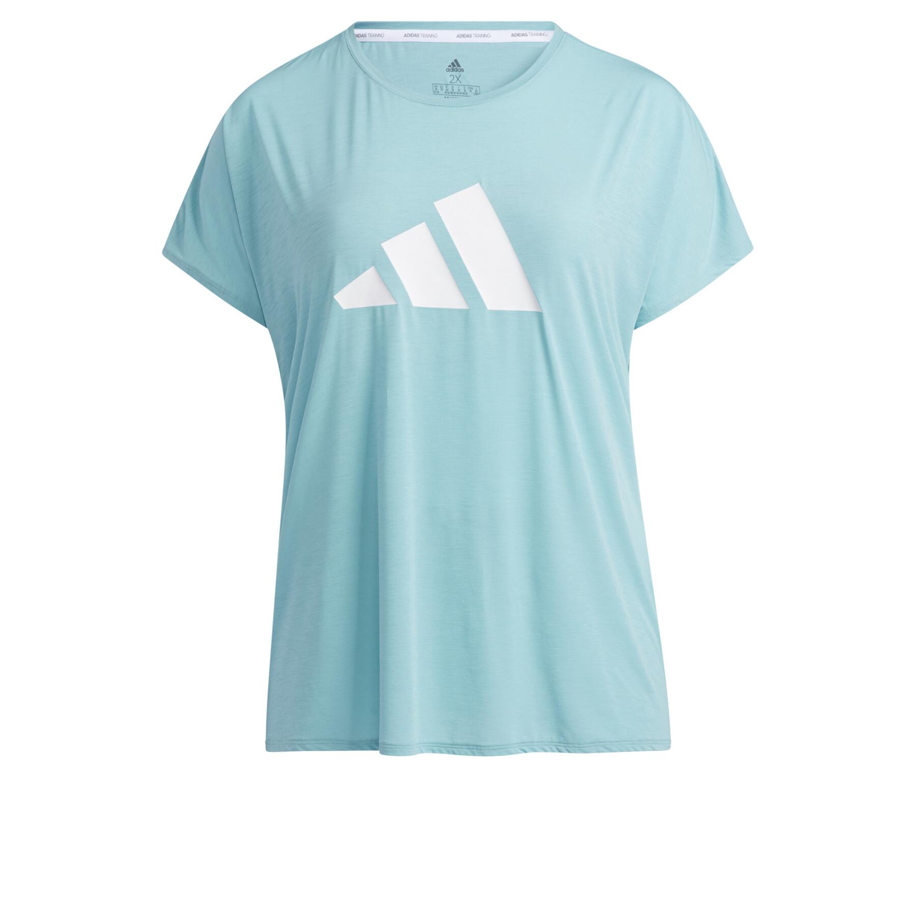 T-shirt i stor storlek för kvinnor adidas 3-Stripes Training