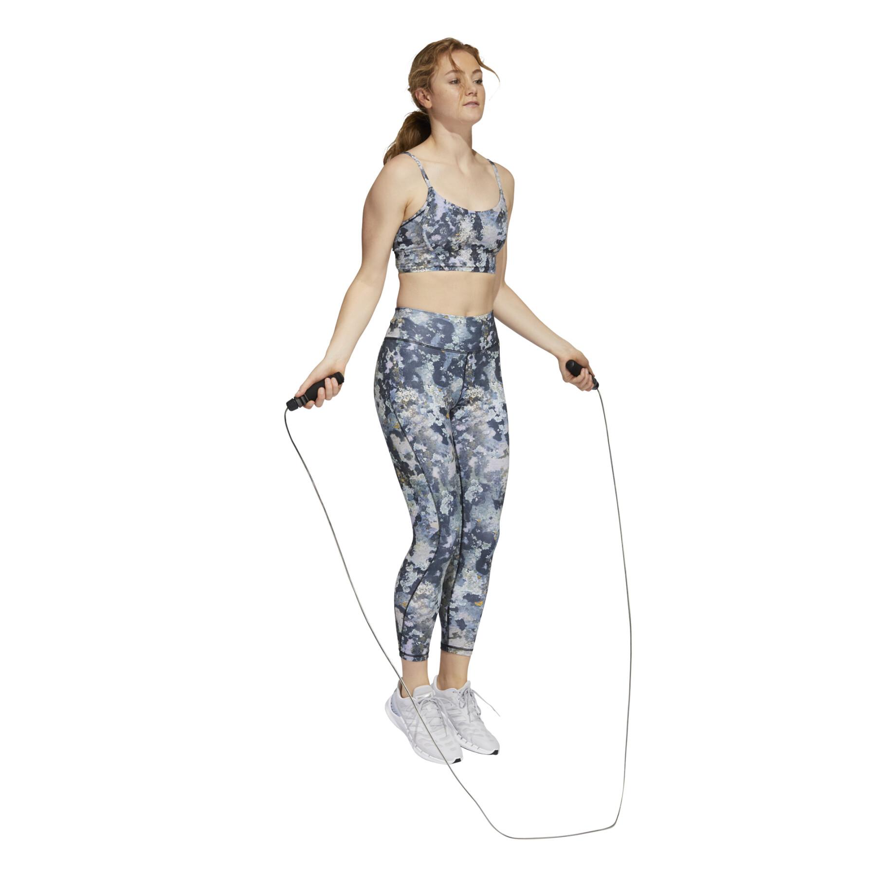 Behå för kvinnor adidas Yoga Light Support Long Line Aop
