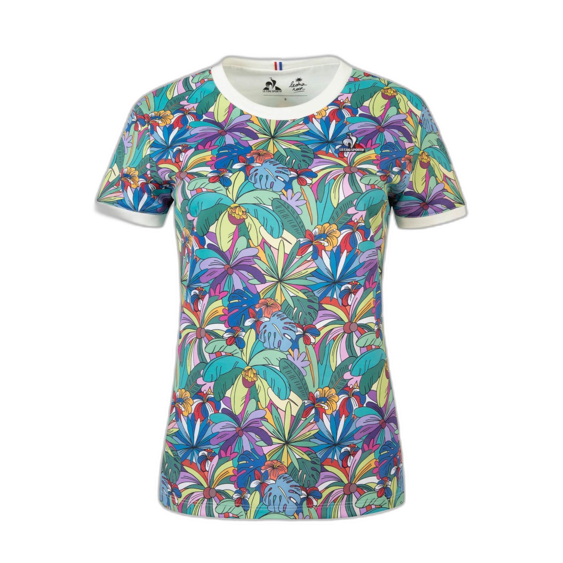 Kortärmad T-shirt för kvinnor Le Coq Sportif Leona Rose N°1