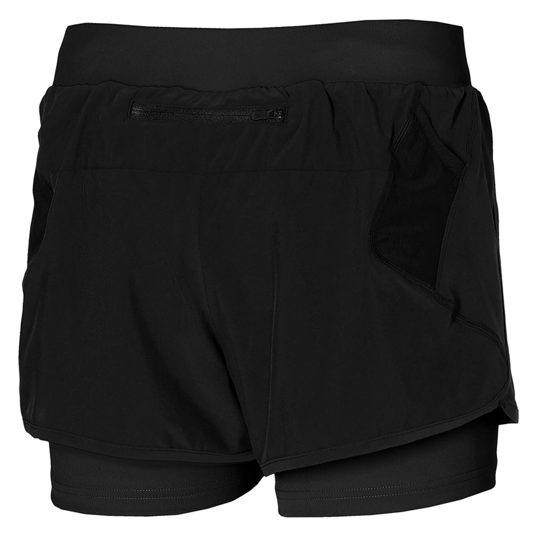2 i 1-shorts för kvinnor Mizuno ER