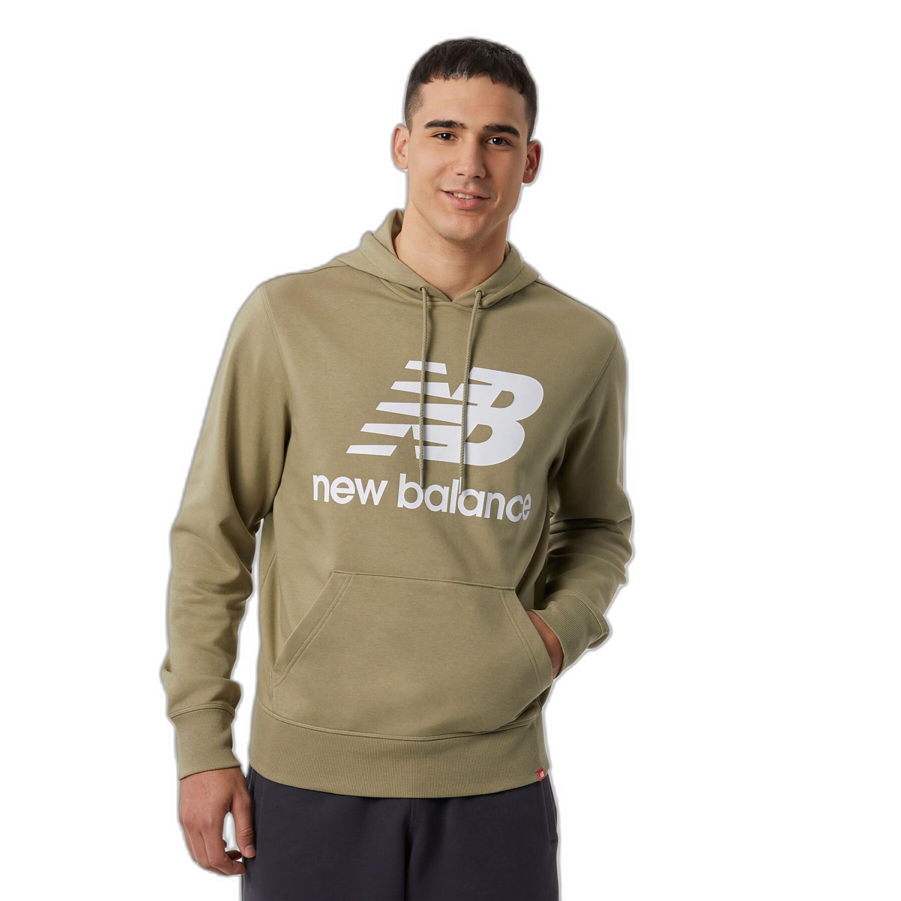 Sweatshirt med huva och fleece New Balance Essentials Stacked Logo