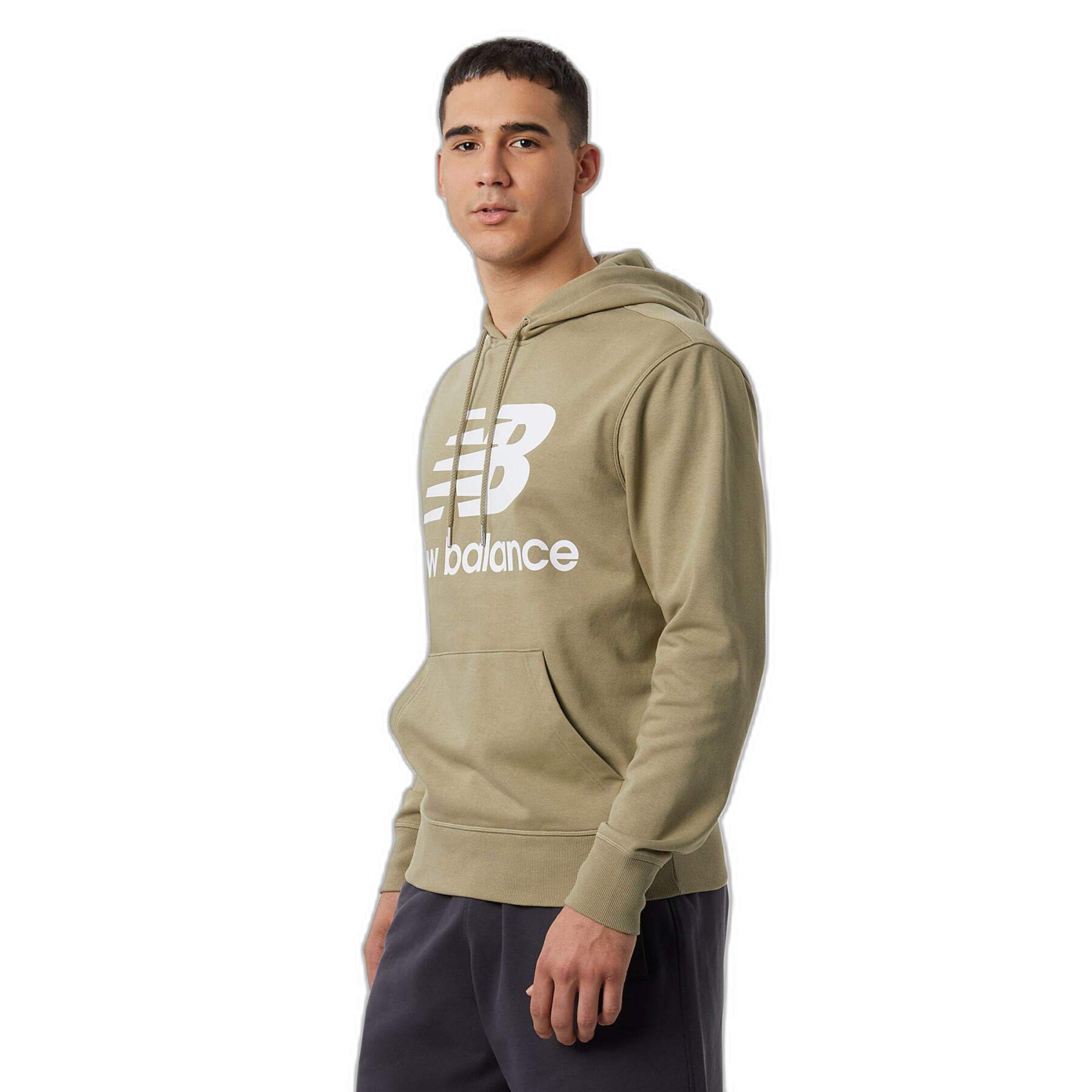 Sweatshirt med huva och fleece New Balance Essentials Stacked Logo