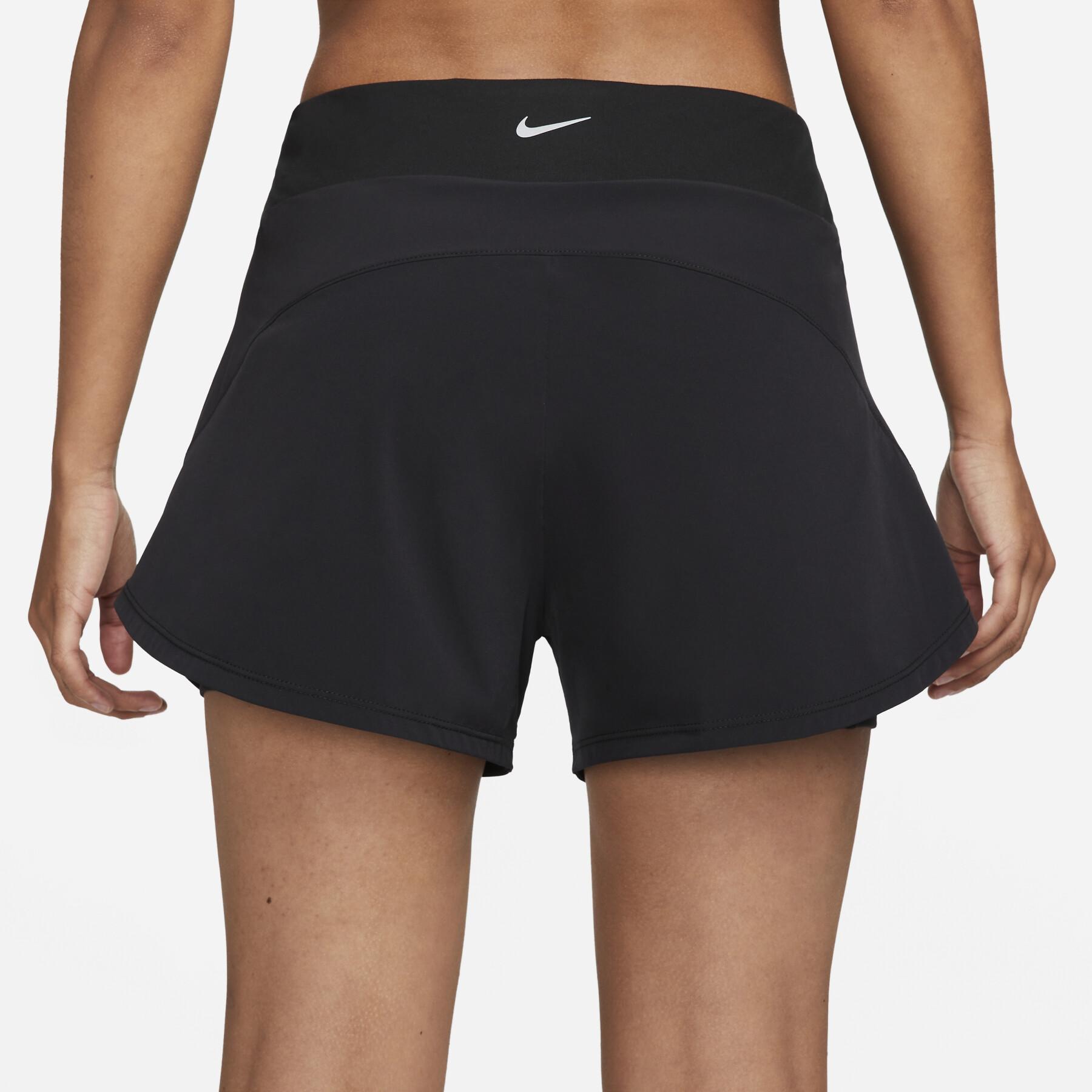 2 i 1-shorts för kvinnor Nike Bliss Dri-Fit MR 3 "