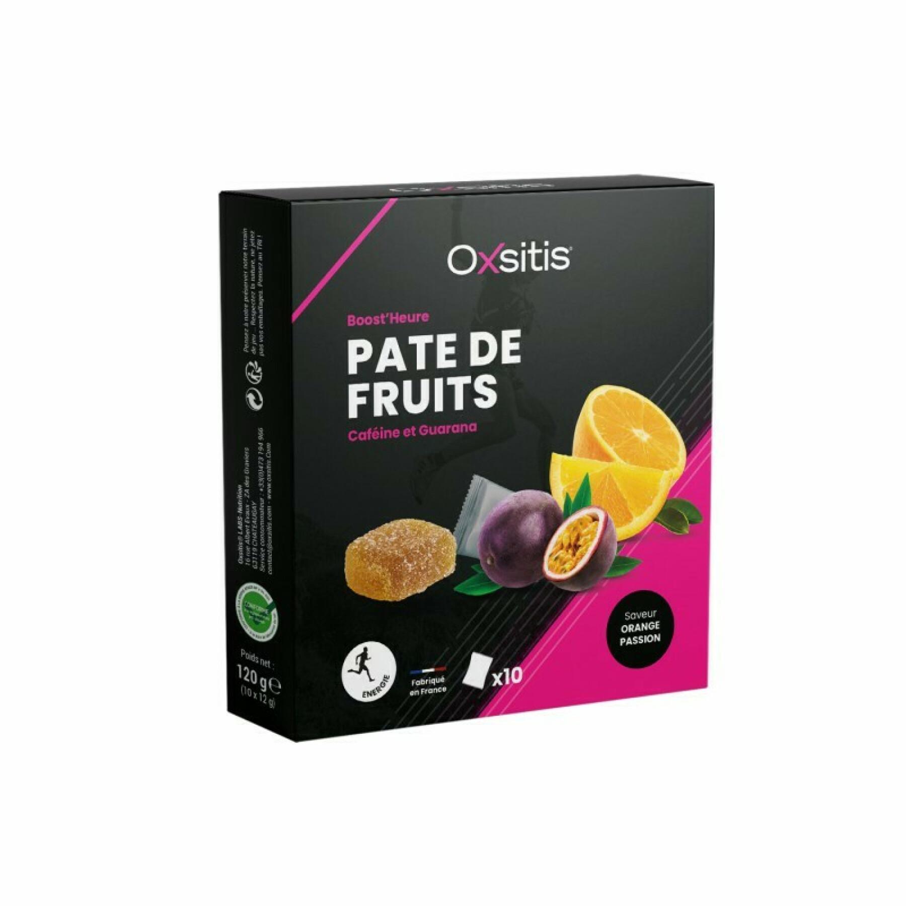 Förpackning med 10 fruktgeléer Oxsitis Boost'heure