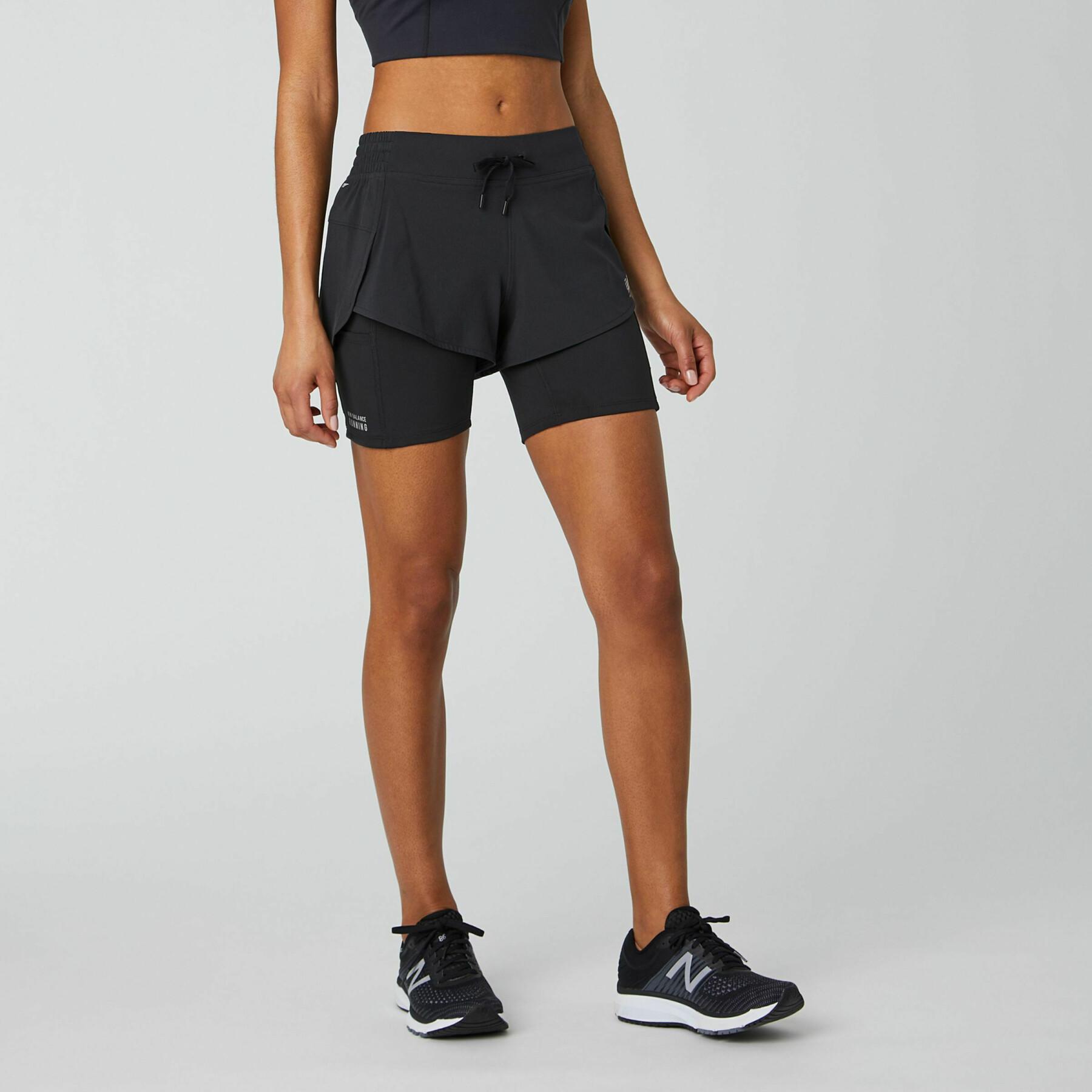 2in1-shorts för kvinnor New Balance impact run