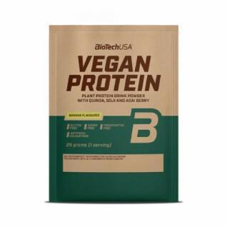 Förpackning med 50 veganska proteinpåsar Biotech USA - Banane - 25g