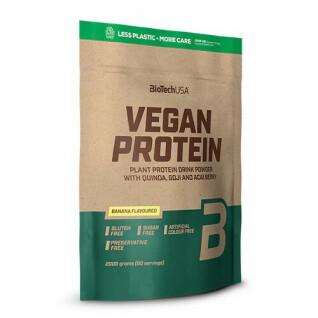 Förpackning med 4 veganska proteinpåsar Biotech USA - Banane - 2kg