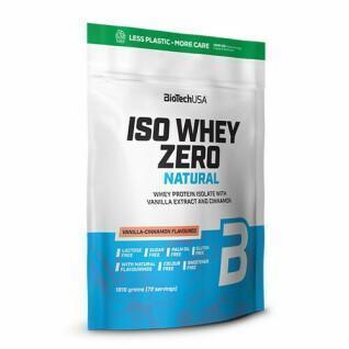 Förpackning med 4 proteinpåsar Biotech USA iso whey zero lactose free - Vanille-cannelle - 1,816kg