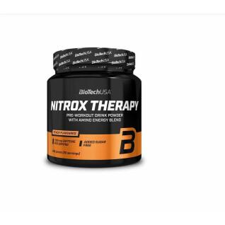 Förpackning med 10 burkar booster Biotech USA nitrox therapy - Pêche - 340g