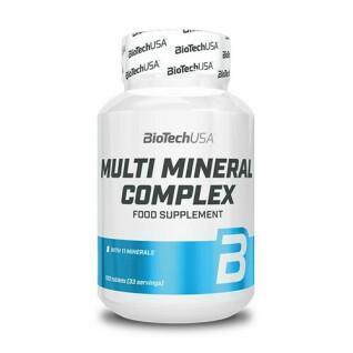 Förpackning med 12 burkar med multimineral vitaminkomplex Biotech USA - 100 comp
