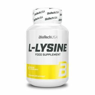 Förpackning med 12 vitaminburkar Biotech USA l-lysine - 90 Gélul