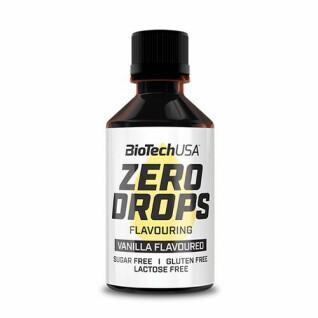 Förpackning med 10 snacksrör Biotech USA zero drops - Vanille - 50ml