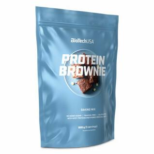 Förpackning med 10 snackpåsar med protein Biotech USA brownie - 600g