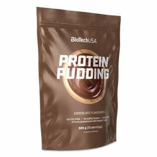 Förpackning med 10 snackpåsar med protein Biotech USA pudding - Vanille - 525g