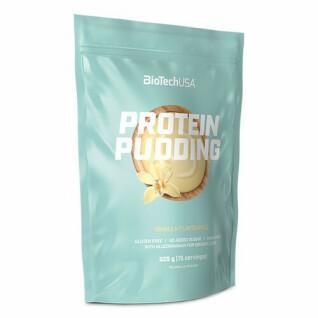 Förpackning med 10 snackpåsar med protein Biotech USA pudding - Chocolate - 525g
