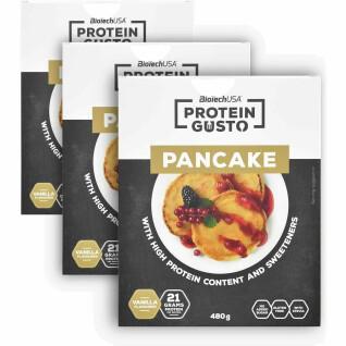Förpackning med 17 portionspåsar med protein Biotech USA-gusto pancake - Vanille