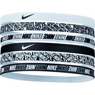 Förpackning med 6 pannband med tryck för kvinnor Nike