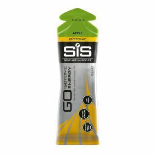 Förpackning med 30 energigeler Science in Sport Go Isotonic - Pomme - 60 ml