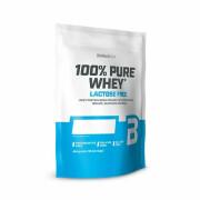 Förpackning med 10 proteinpåsar Biotech USA 100% pure whey lactose free - Fraise - 454g