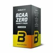 Förpackning med 15 kartonger med aminosyror Biotech USA bcaa zero variety pack - Mix de saveurs - 9g