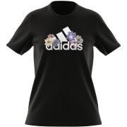 T-shirt med blommig grafik för kvinnor adidas