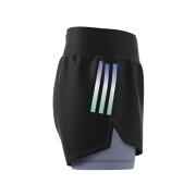Vävda 2 i 1-shorts för flickor adidas Aeroready
