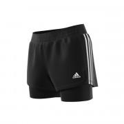 Shorts för kvinnor adidas Pacer 3-Bandes Woven Two-in-One