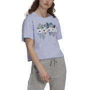 T-shirt för kvinnor adidas X Farrio Print Boyfriend Cropped Coton Logo