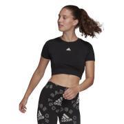 T-shirt för kvinnor adidas Aeroknit Seamless Fitted Cropped