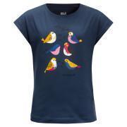 T-shirt för flickor Jack Wolfskin Tweeting Birds