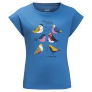 T-shirt för flickor Jack Wolfskin Tweeting Birds